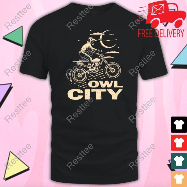 Owl City Motorcycle Puff Tee