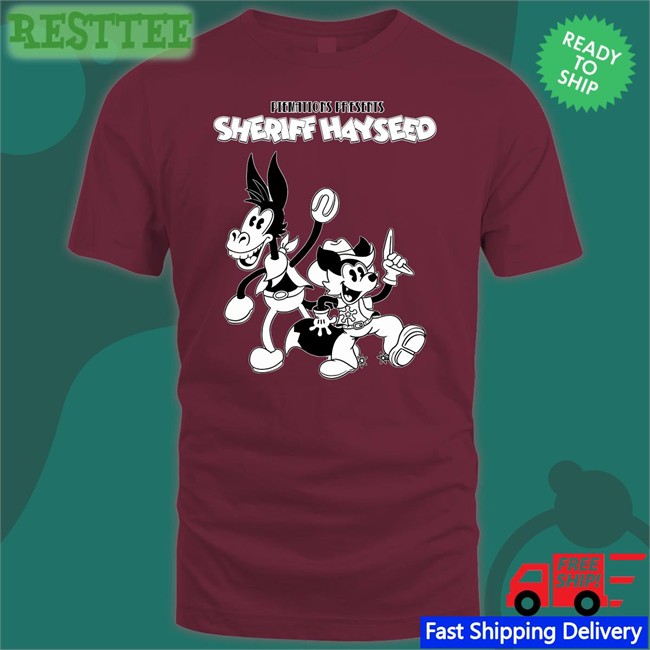 Fanfiber Merch Piemations Presents Sheriff Hayseed Long Sleeve Shirt Fanfiber
