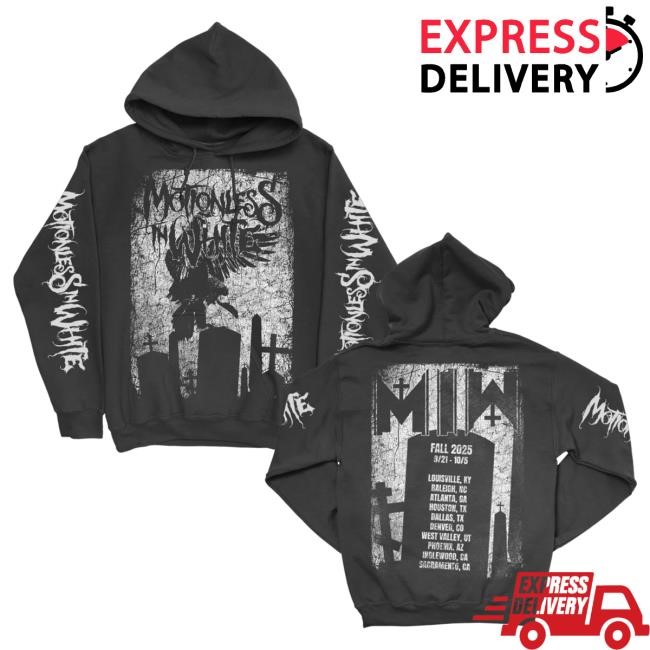 Official Motionless In White Merch Store Vulture Fall Tour 2025 Hood (Black)