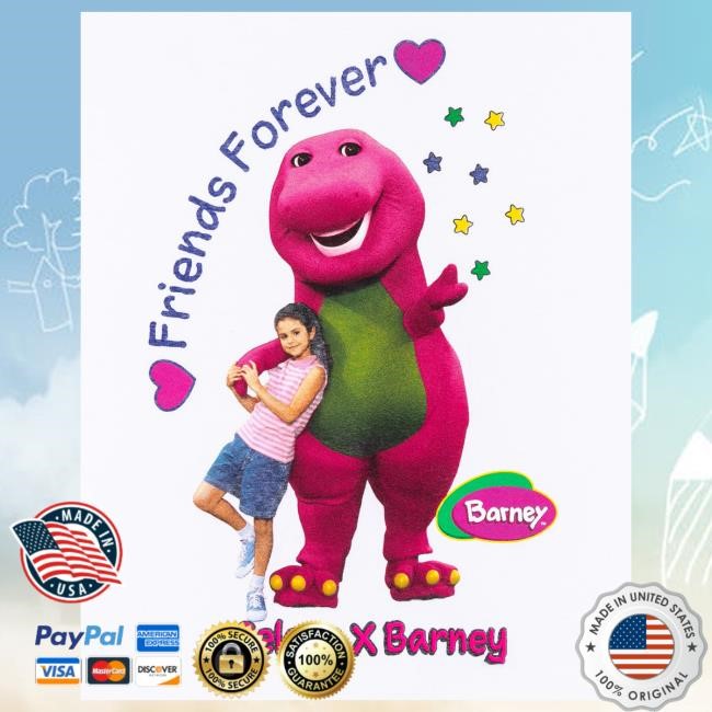 Official Complex Shop Barney X Selena I Love You Black Shirt Selena Gomez Official Complex Merch Barney X Selena I Love You Black Top Shirt Selena Gomez
