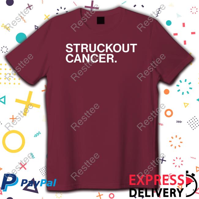 Struckout Cancer Shirt Struck Out Cancer Shirt Black
