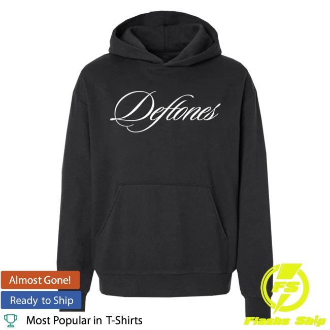 Embroidered Script Logo LS Hoodie Deftones
