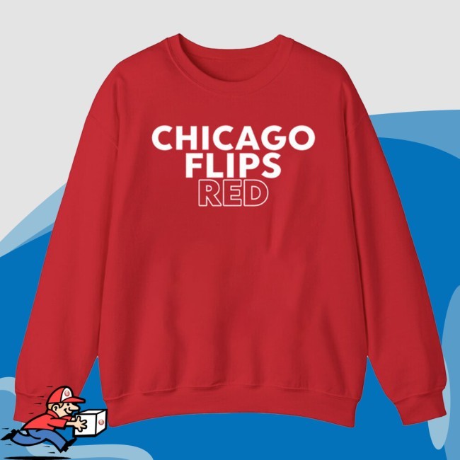 Chicago Flips Red Pullover Crewneck Sweatshirt