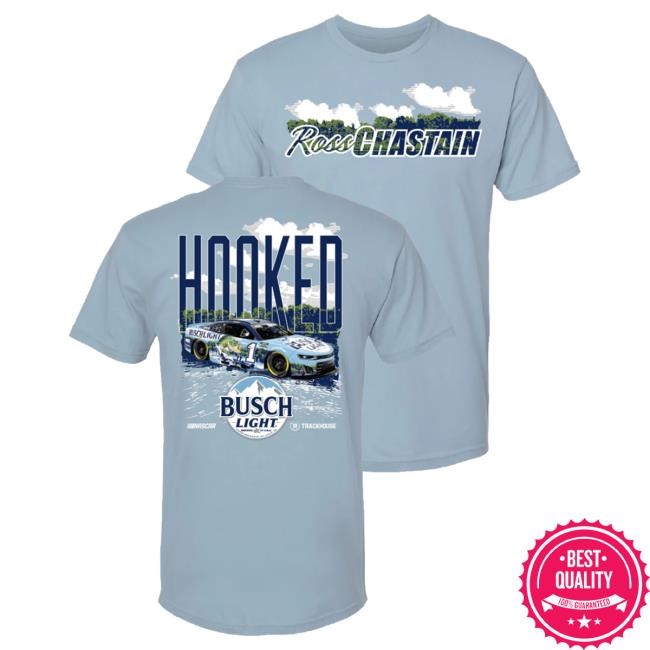 Ross Chastain #1 Busch Light 2025 Fishing HOOKED Tees Trackhouse Racing Team Official Ross Chastain #1 Busch Light 2025 Fishing HOOKED Top Shirt Trackhouse Racing Team Official