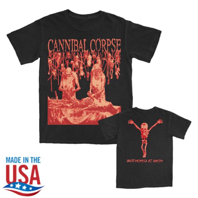 Official Cannibal Corpse Merch Store Butchered At Birth Bootleg Shirt 2023 Black CannibalCorpse