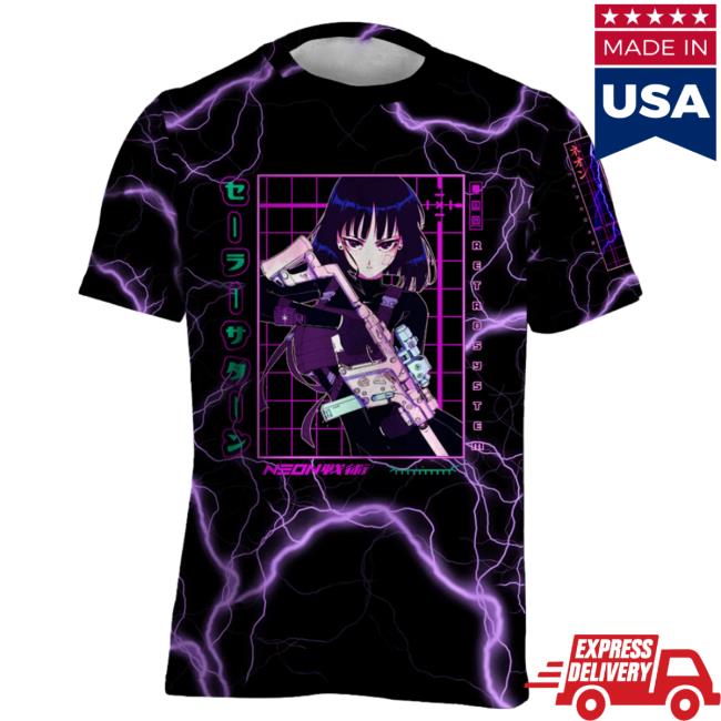 Official Vapor95 Clothing Store Sailor Saturn Purple Black Hoody 3D All Over Print