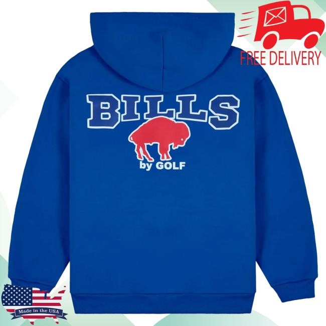 Official Golf Wang Merch Bills Cutout Pullover Hoodie Blue by Golf Wang x NFL Official Golf Wang Merch Bills Cutout Pullover Hoodie Blue by Golf Wang x NFL