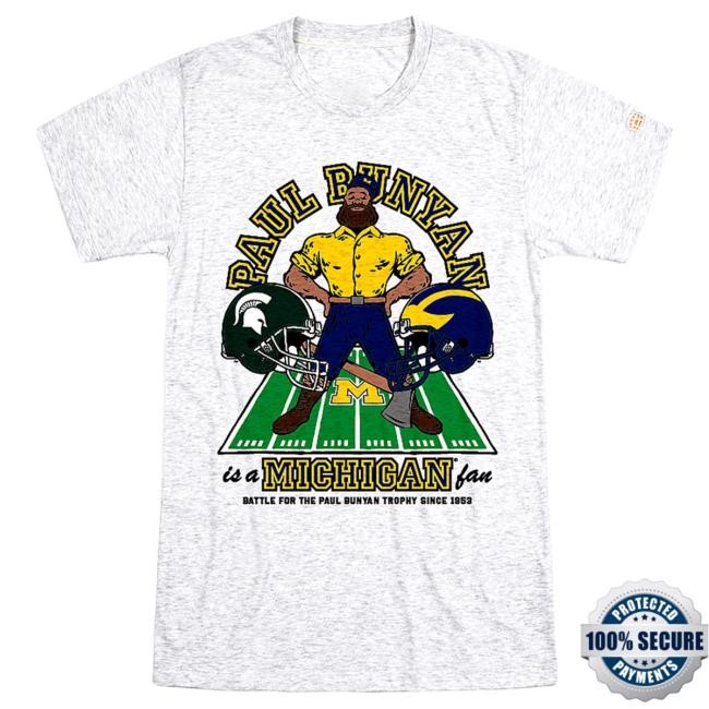 The M Den Michigan Wolverines "Paul Bunyan is a Michigan Fan" Top Shirt