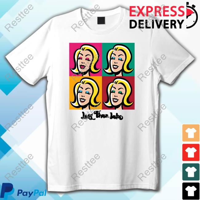 Less Than Jake Merch Less Than Jake White Vintage Color Block Rockview Shirts