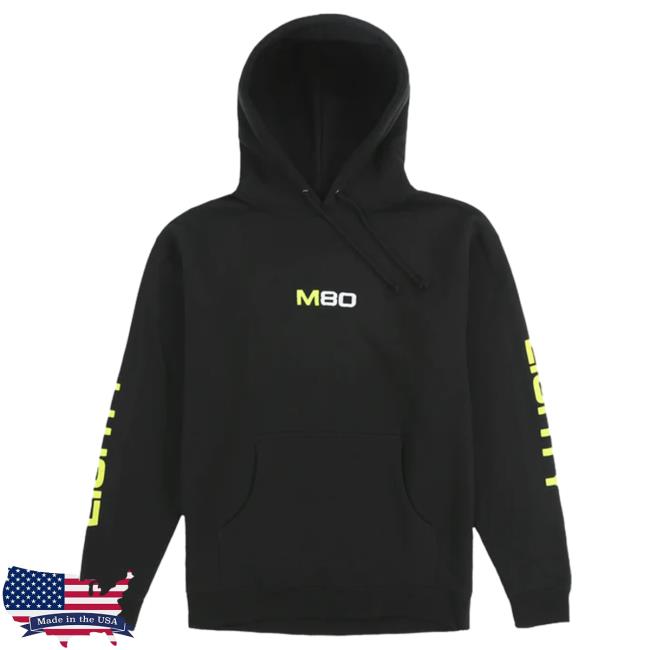Official M80 Shop Merch Essentials Signature Sleeve Hoodie Black