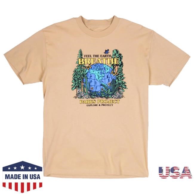 Feel the Earth Breathe Globe T Shirt Parks Project Apparel Shop