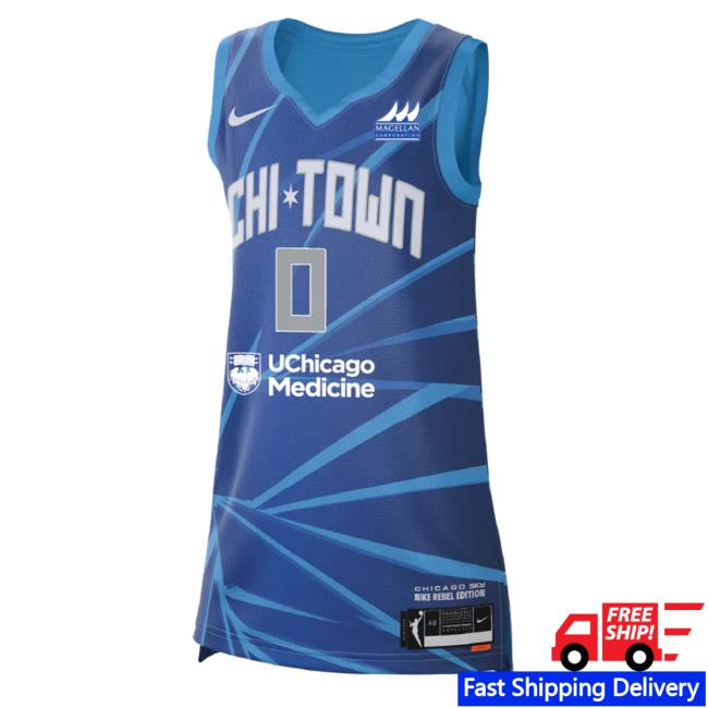 Official Chicago Sky Merch Store Diamond Deshields Rebel Jersey Shirt 2024 Chicago Sky Apparel Shop ChicagoSky