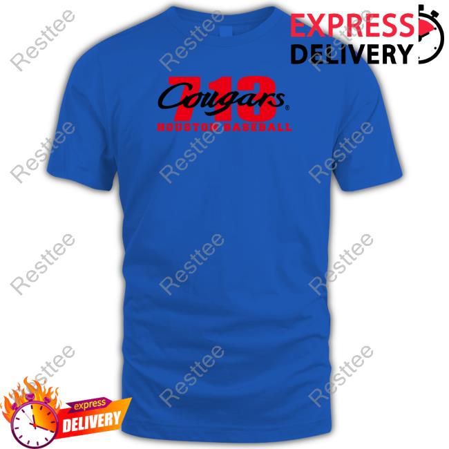 713 Cougars Houston Baseball Hooded 713 Cougars Houston Baseball Shirt
