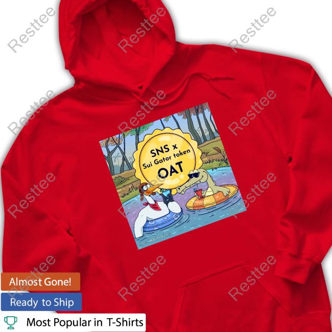 Official Sns X Sui Gator Token Oat T Shirt