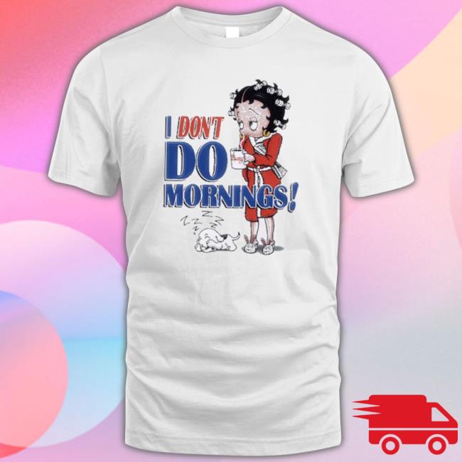 Official Vintage Betty Boop I Don’T Do Mornings Tee