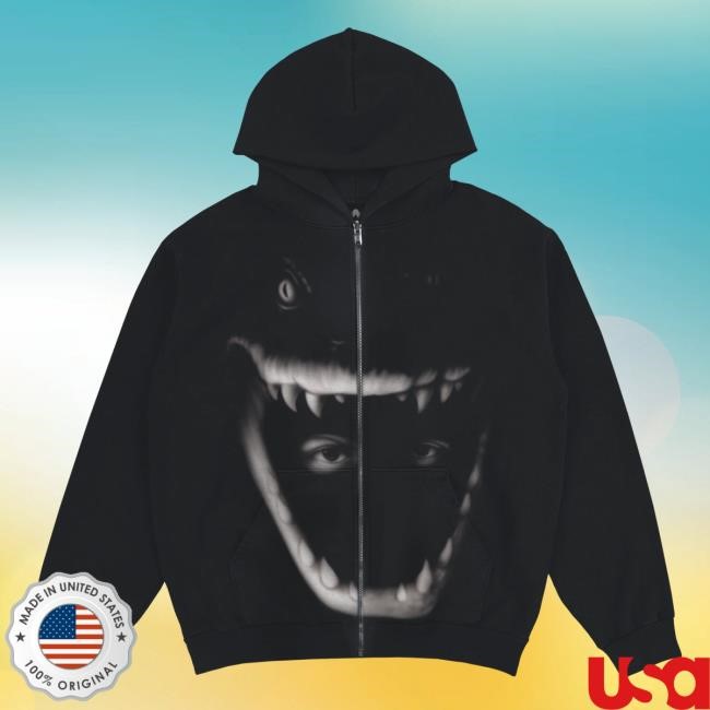 Official Yeat Merch Dangerous Summer Jaws Zip Hoodies Official Yeat Dangerous Summer Jaws Zip Attractive Hoodie