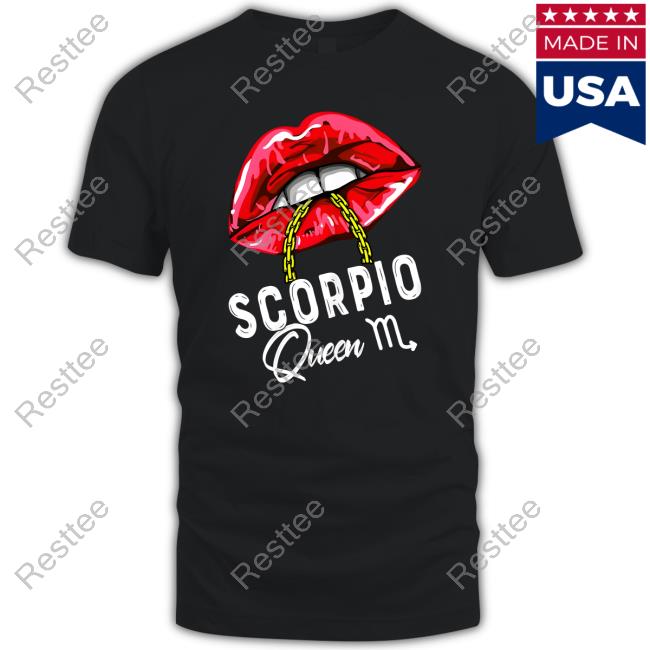 Karen Womens Pink Lips Scorpio Queen Long Sleeve T Shirt
