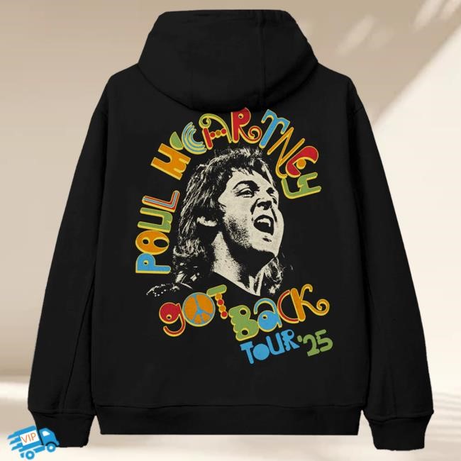 Official Paul Mccartney Shop Got Back 2025 Peace Zip Hood