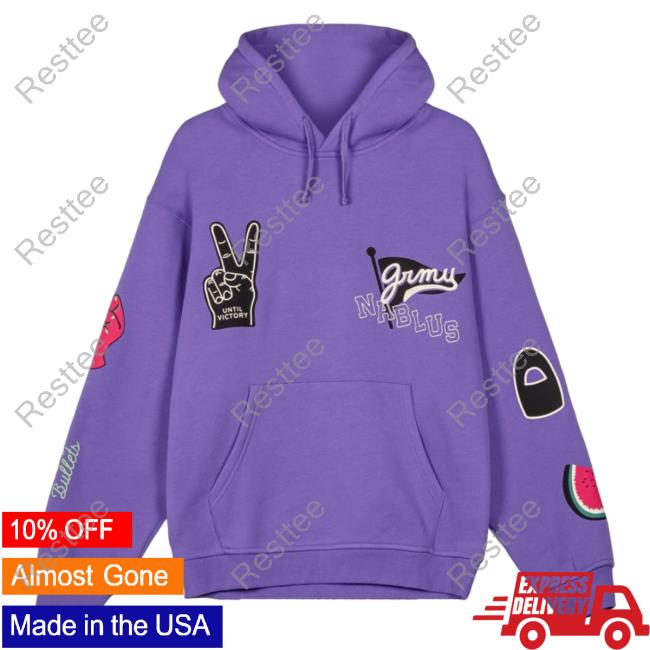 Official Grimey Nablus Vintage Hooded Sweatshirt Violet