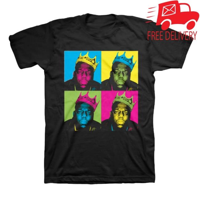 The Notorious B.I.G. MT Biggie Merch Shop Crown Pop Art Shirt New