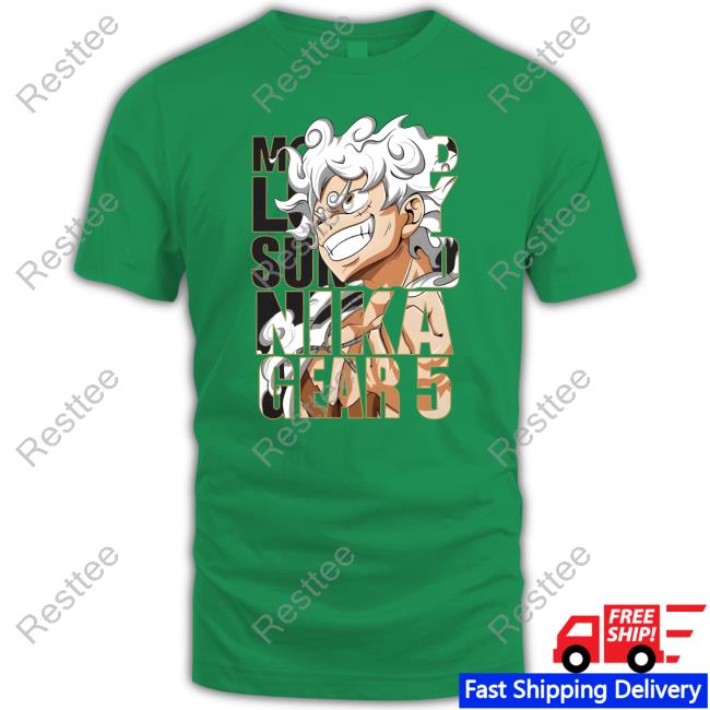 One Piece Monkey D Luffy Sun God Nika Gear 5 Tee Shirt