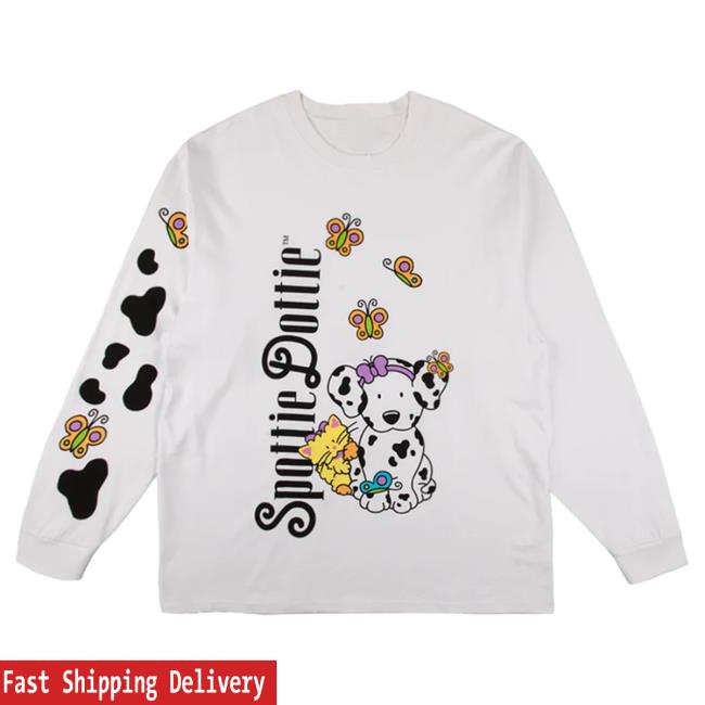 Official Sanrio Apparel Clothing Merch Store Shop Spottie Dottie X Dumbgood Distressed Long Sleeve Shirts