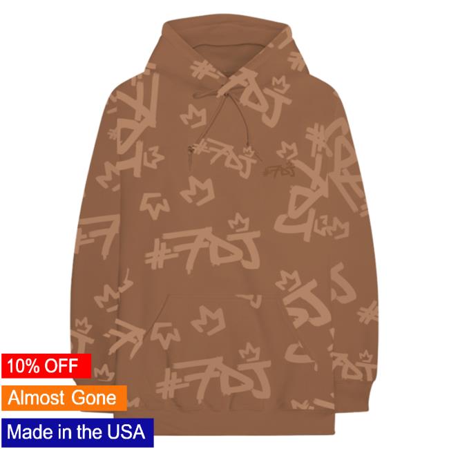 Official Maluma Clothing Store Shop Merch #7Dj Tan Logo All Over Print Hooded Sweatshirt 3D Aop
