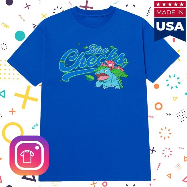 Official Overtime Tv Merch Store Shop OTE | Pokémon Blue Checks Venusaur Shirt 2025 OvertimeTv
