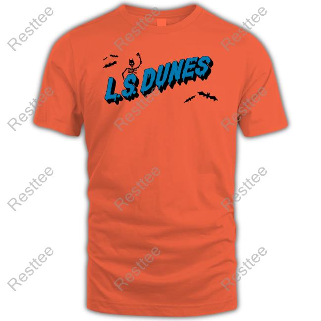 Official Kings Road Spooky Skeleton Ls Dunes Tee Shirt