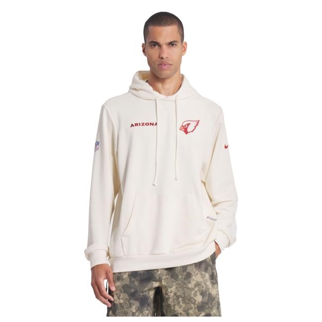 Official NFL Men's Arizona Cardinals Nike Natural 2025 Rivalries Collection Standard Issue Sideline Popover Hoodie ArizonaCardinals