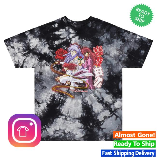 Official Hypland Clothing Merch Store Hypland Yyh Kurama Multi Vintage Popover Shirt (Tie Dye)
