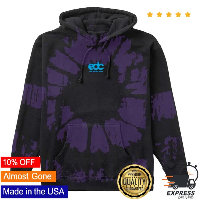 Official Insomniac Shop Merch Store InsomniacShop Meteor Electric Daisy Carnival Festival Hoody Black Tie Dye