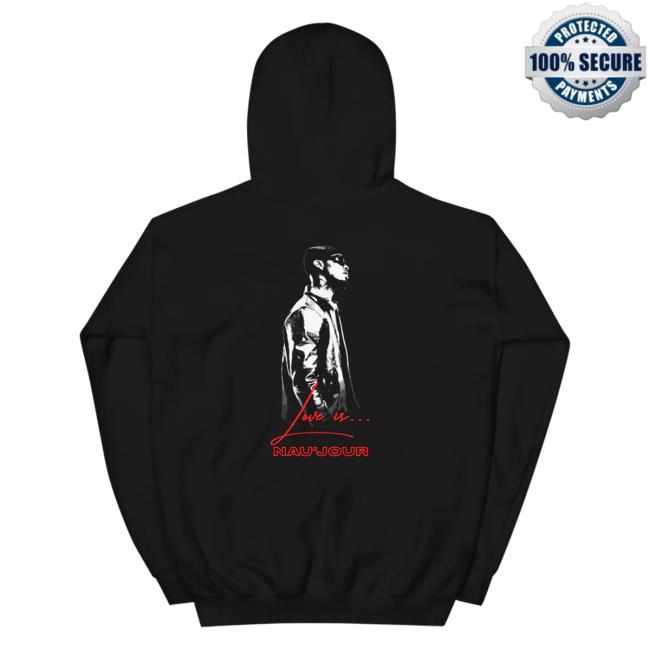 Official Toosii Merch Store Toosii Love Is ___ Popover Hoodie (Black/Red) Toosii Apparel Clothing Shop Toosii2x