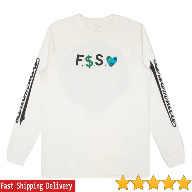 Official Dreamville Merch Fuck Money Save Earth Crew neck Sweatshirt Cream Dreamville Records