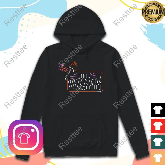 Mythical Merch Shop Gmm Cockatrice Neon Sign Pullover Hoodie