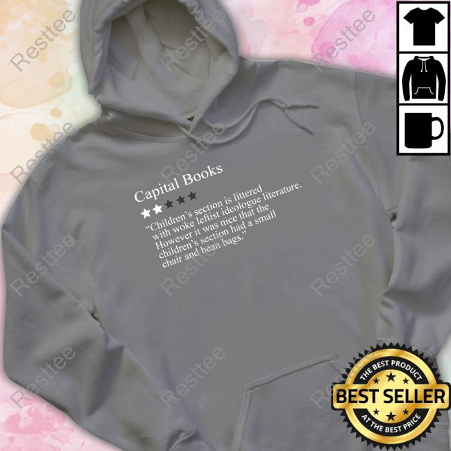 Bonfire Shop 2 Stars For Woke Leftist Literature Capital Books Long Sleeve Tee Shirt Neil Gaiman
