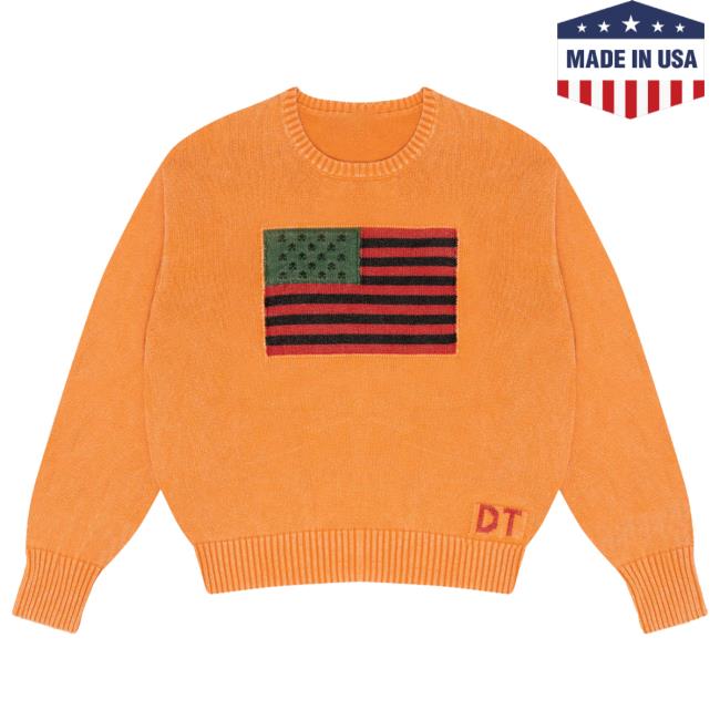 Official Denim Tears Clothing Store Shop Tyson Beckford Crewneck Orange Denimtears Merch