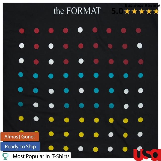 Official Hello Merch The Format Band Dots Black Shirts HelloMerch