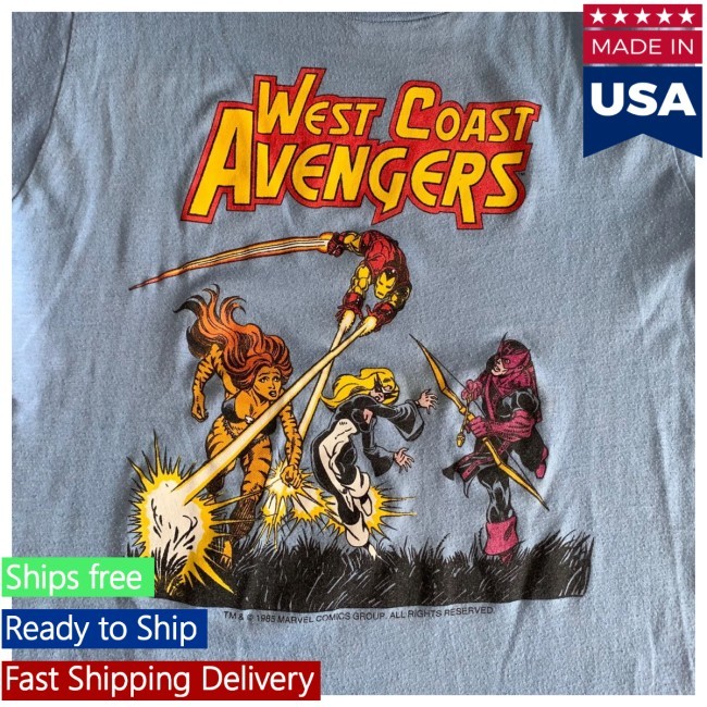 Official 80S Vintage West Coast Avengers Marvel Superhero T Shirt - Marvel