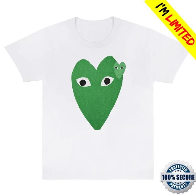 Official Forrest Comme Des Garcons Store Shop PLAY Tee Large Green Heart and Emblem