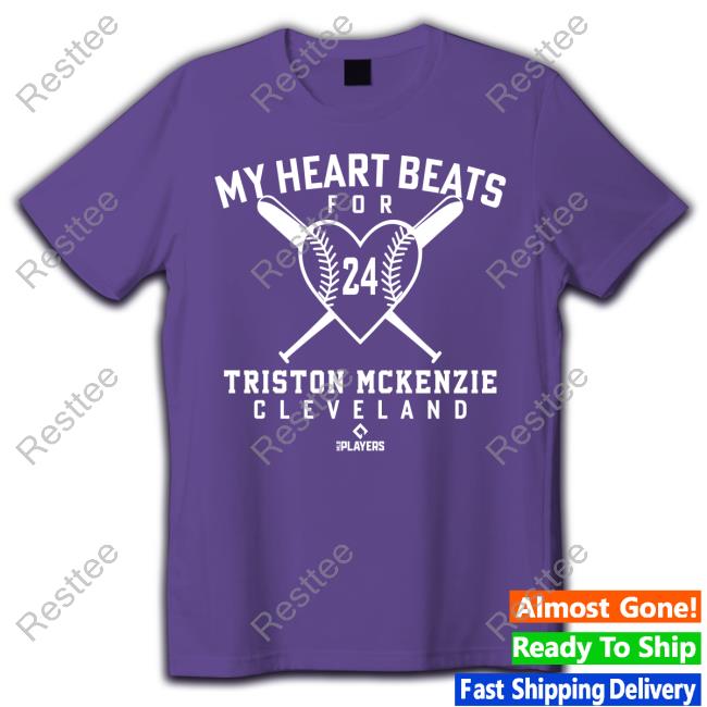 Official My Heart Beats For Triston Mckenzie Cleveland Baseball Valentines Day Hoodie