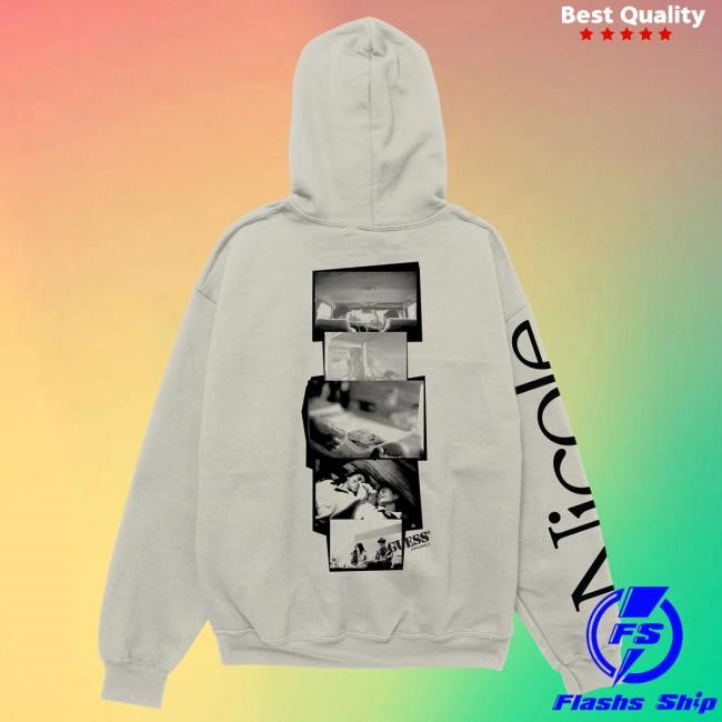 Niki X Guess Grey Long Sleeve Hoodie Official Niki Merchandise