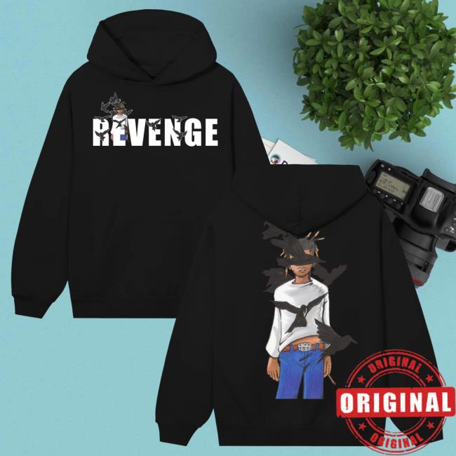Official 999 Club Juice Wrld Merch Store Revenge Crows Pullover Hoodie Black 999Club Clothing JuiceWrld
