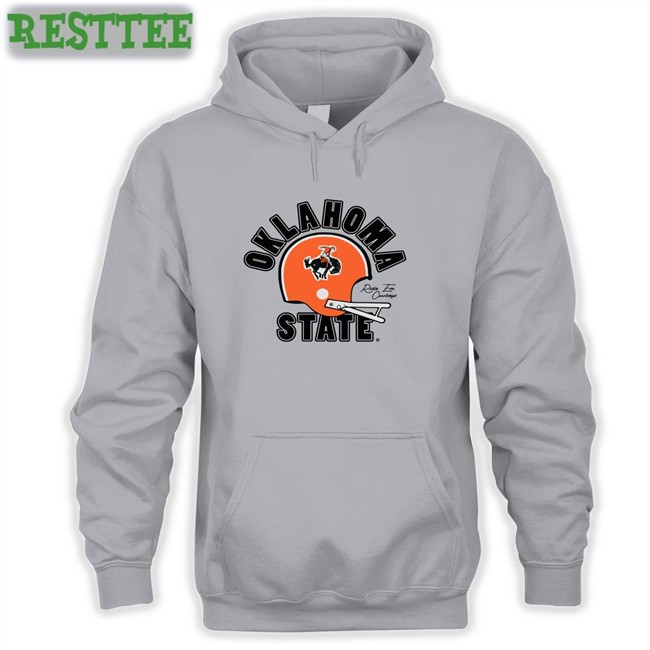 Oklahoma State Osu Throwback 1960S Helmet White Tee Homefiel Dapparel Store