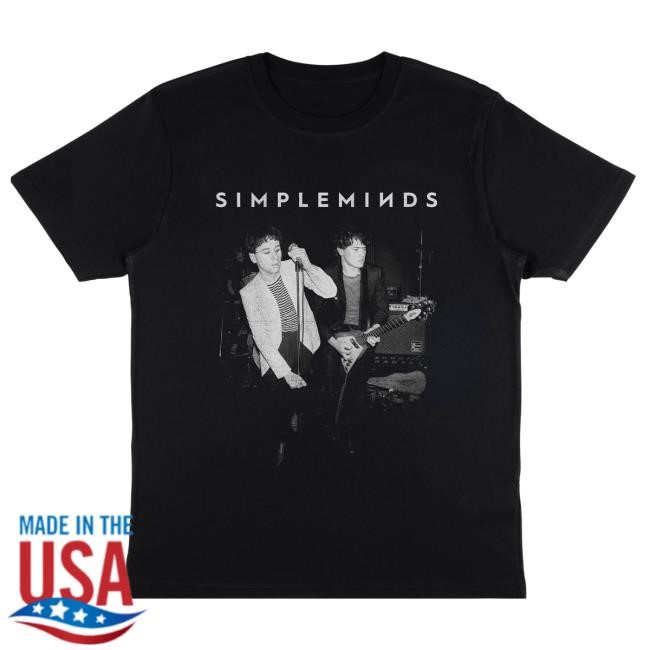 Simple Minds Official Merch Shop Photo Itinerary Black T Shirt Simple Minds Store Clothing