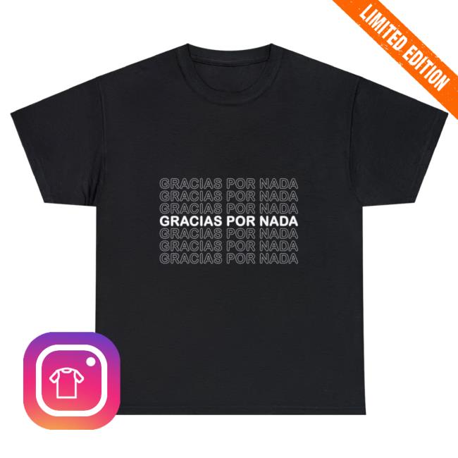 Official Bad Bunny Merch Store Most Wanted Tour - Gracias Por Nada Tour Dates Black T-Shirt Bad Bunny Clothing Shop BadBunny