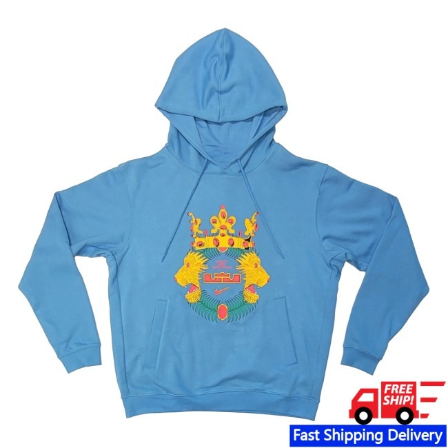 Lebron James Crowned Lion Logo Pullover Long Sleeve Hoodie Lebron James Crowned Lion Logo Pullover LS Hoodie