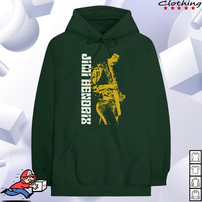 Official Jimi Hendrix Merch Store Jimi Hendrix Guitar Forest Green Hoody Jimi Hendrix Guitar Forest Green Attractive Hoodie