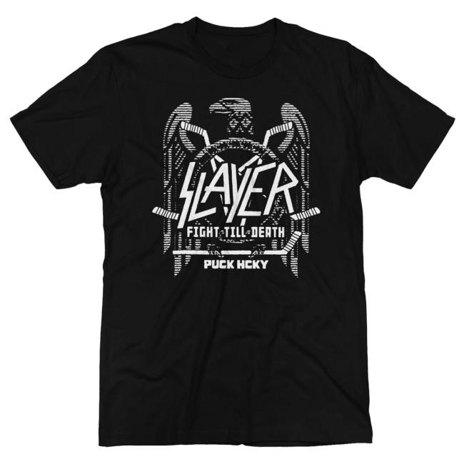 Slayer 'Fight To The Death' Hockey Tee Shirt – PUCK HCKY