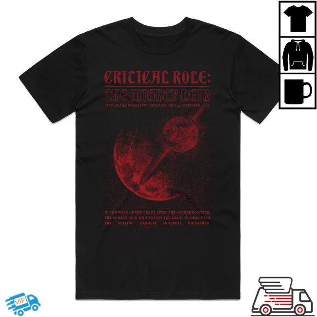 Official Critical Role Shop Merch Mighty Nein Echoes Of The Solstice Tee Shirt